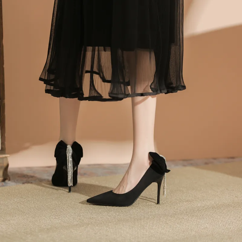 KATHRYN WILSON Slim Heel High Heels 9.5CM Women's Black-1