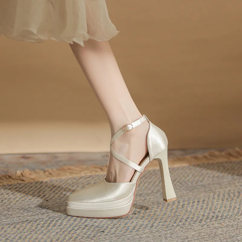 KATHRYN WILSON Chunky Heel High Heels 11cm Women's-4