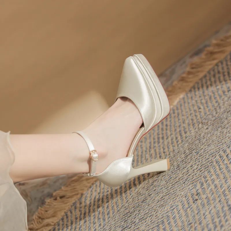 KATHRYN WILSON Chunky Heel High Heels 11cm Women's-1