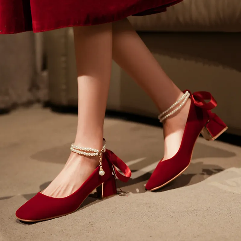 KATHRYN WILSON High Heels 5cm Women's Burgundy-3