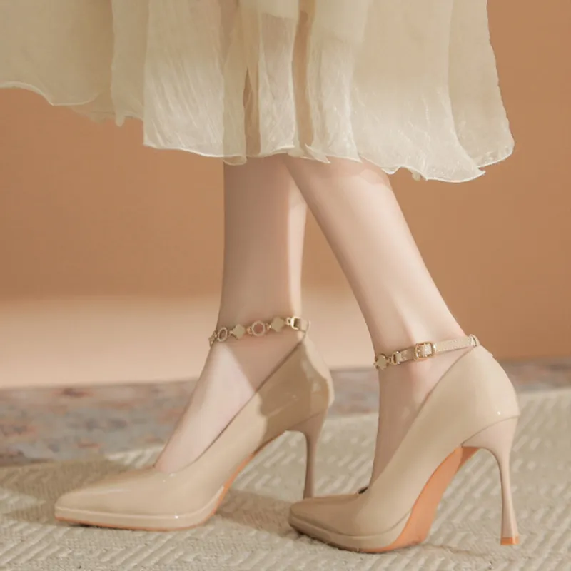 KATHRYN WILSON Slim Heel High Heels Women's Nude-2