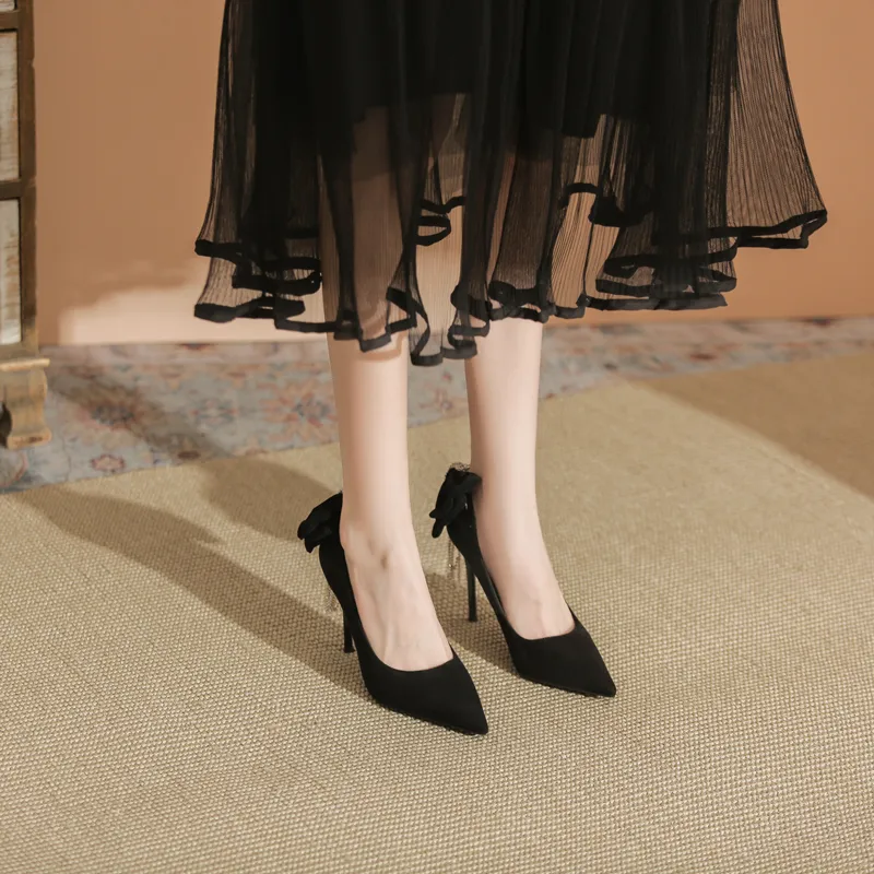 KATHRYN WILSON Slim Heel High Heels 9.5CM Women's Black-11