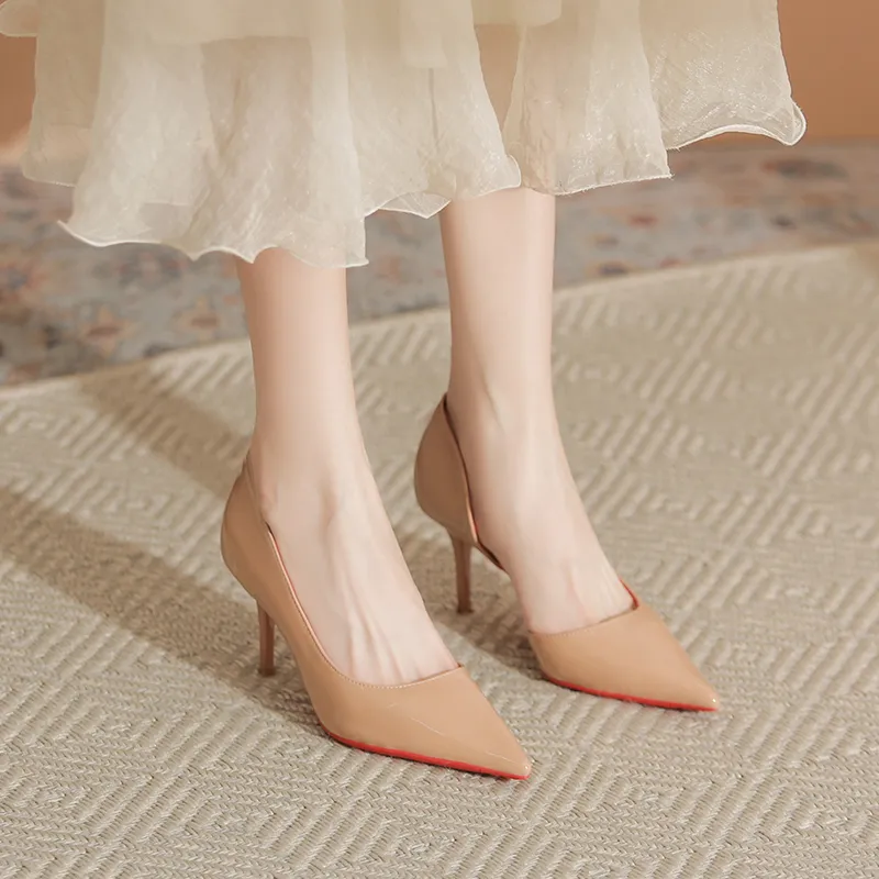 KATHRYN WILSON Slim Heel High Heels 7cm Women's Nude-1