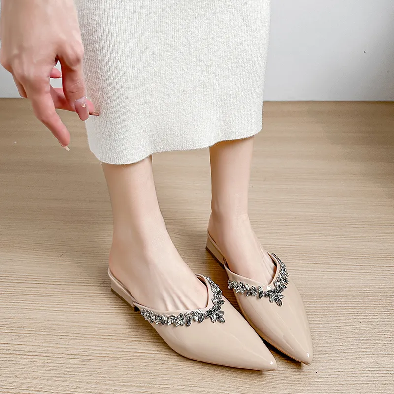 KATHRYN WILSON Rhinestone Closed Toe Slippers Women's-2