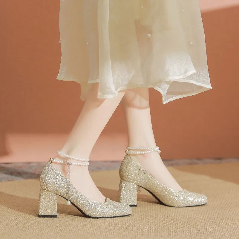 KATHRYN WILSON Chunky Heel High Heels 7cm Women's-7