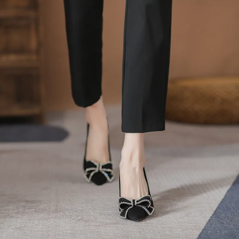 KATHRYN WILSON Slim Heel High Heels 7cm Women's Black-3