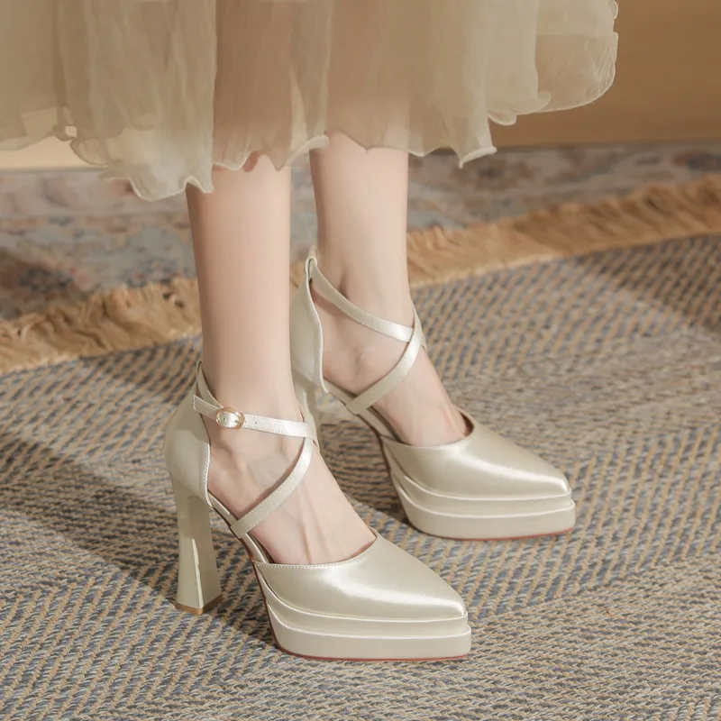 KATHRYN WILSON Chunky Heel High Heels 11cm Women's-1