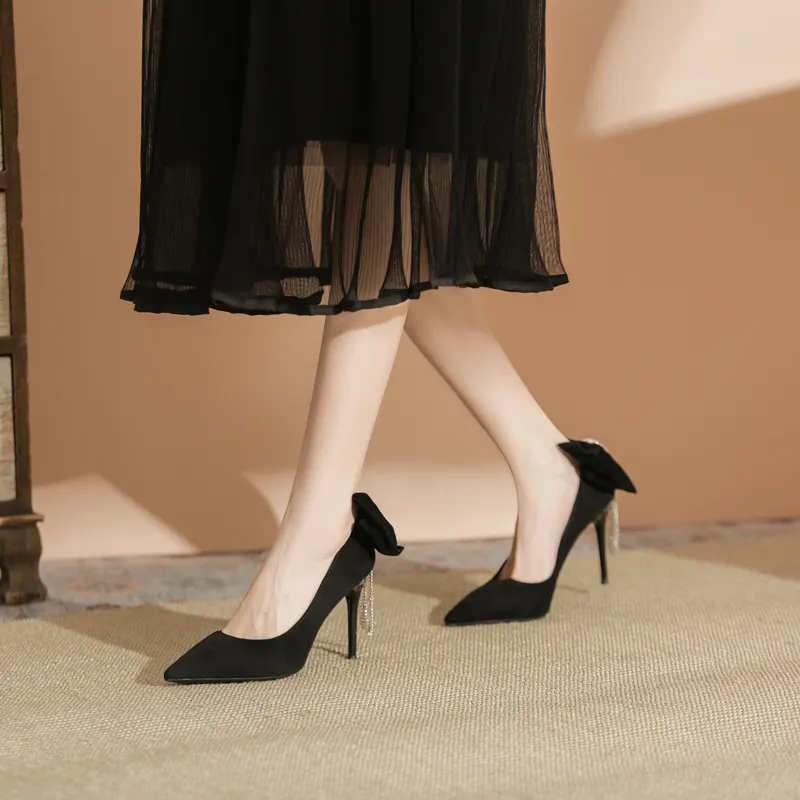 KATHRYN WILSON Slim Heel High Heels 9.5CM Women's Black-3