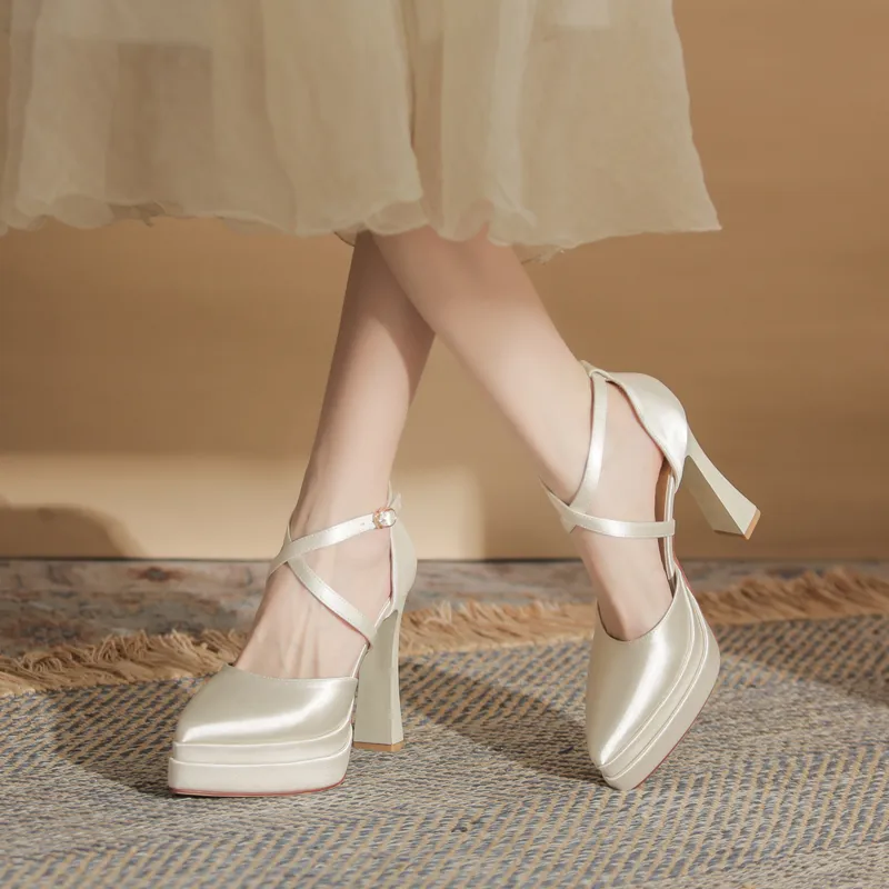 KATHRYN WILSON Chunky Heel High Heels 11cm Women's-2
