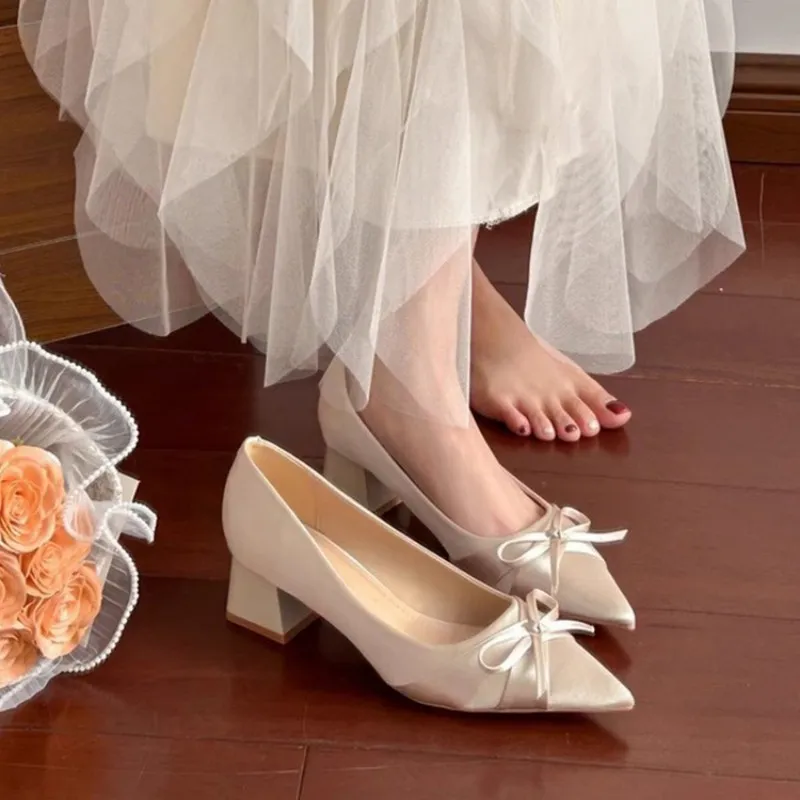 KATHRYN WILSON Casual Single Shoes 4.5cm Women's Apricot-2