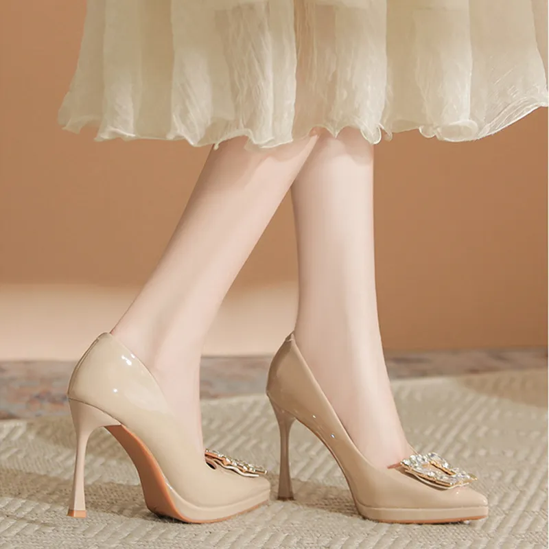 KATHRYN WILSON Slim Heel High Heels Women's Nude-3