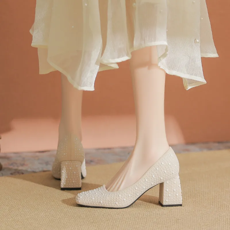 KATHRYN WILSON Chunky Heel High Heels Women's-10