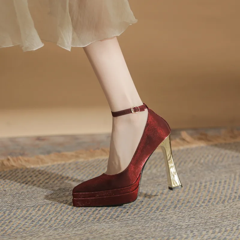 KATHRYN WILSON Chunky Heel High Heels 11.5cm Women's-9