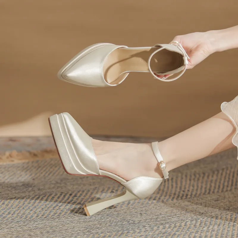 KATHRYN WILSON Chunky Heel High Heels 11cm Women's-5