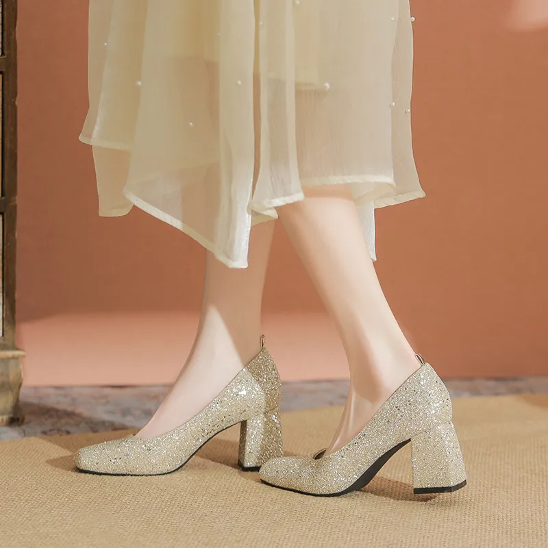 KATHRYN WILSON Chunky Heel High Heels 7cm Women's-10