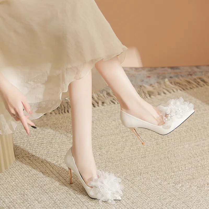 KATHRYN WILSON High Heels Women's White-5