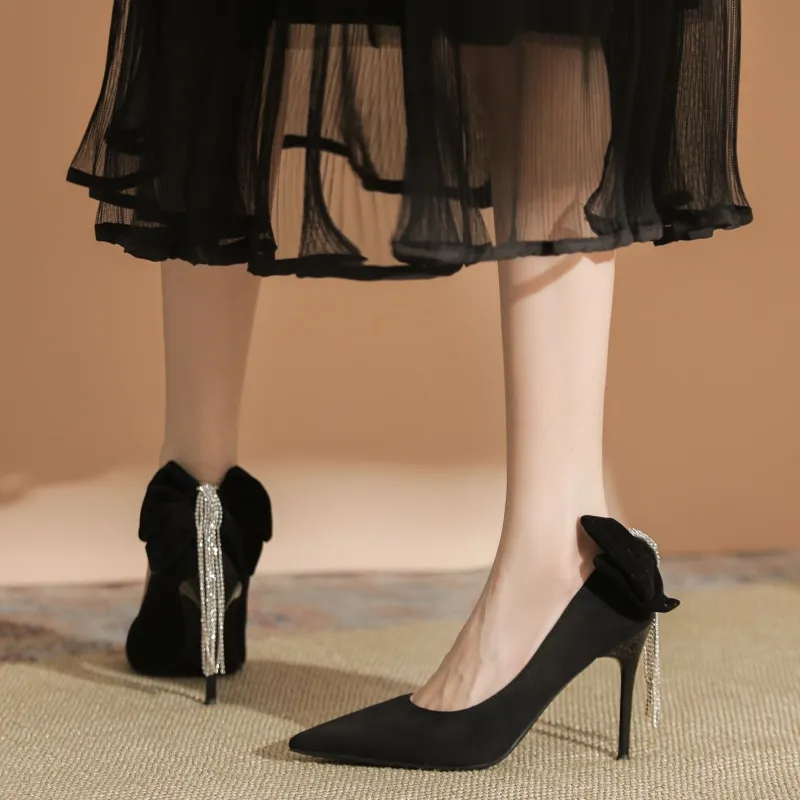 KATHRYN WILSON Slim Heel High Heels 9.5CM Women's Black-7