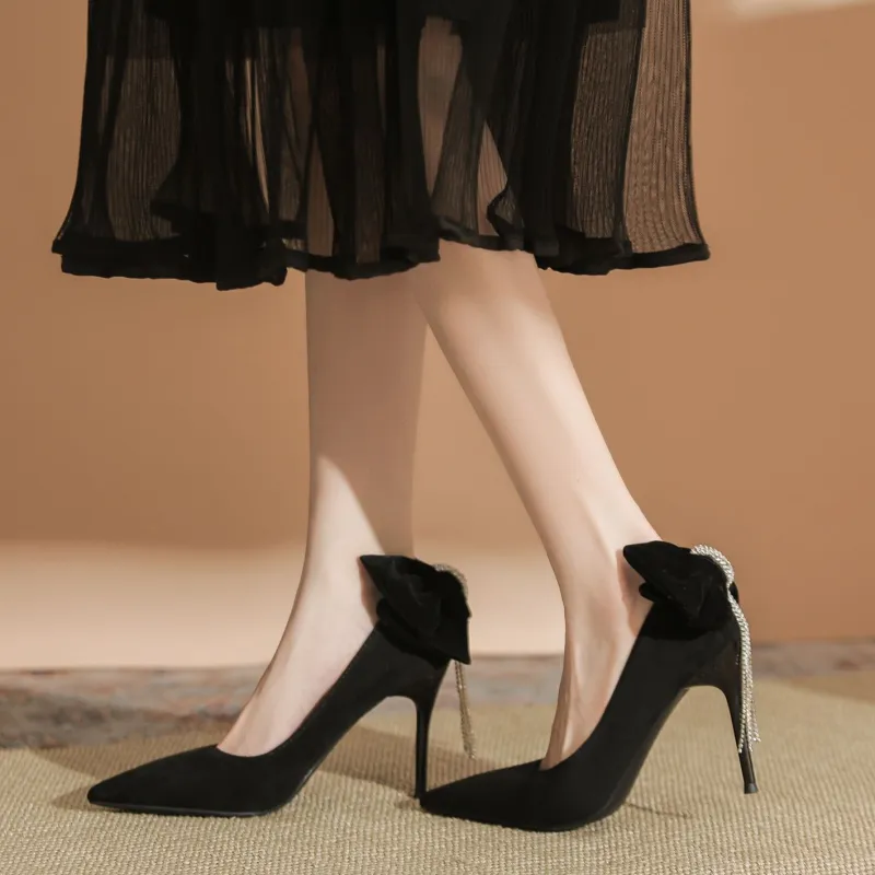 KATHRYN WILSON Slim Heel High Heels 9.5CM Women's Black-8