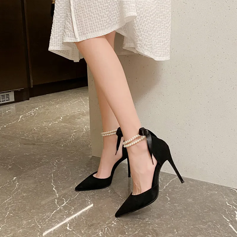 KATHRYN WILSON Slim Heel High Heels Women's Black-3
