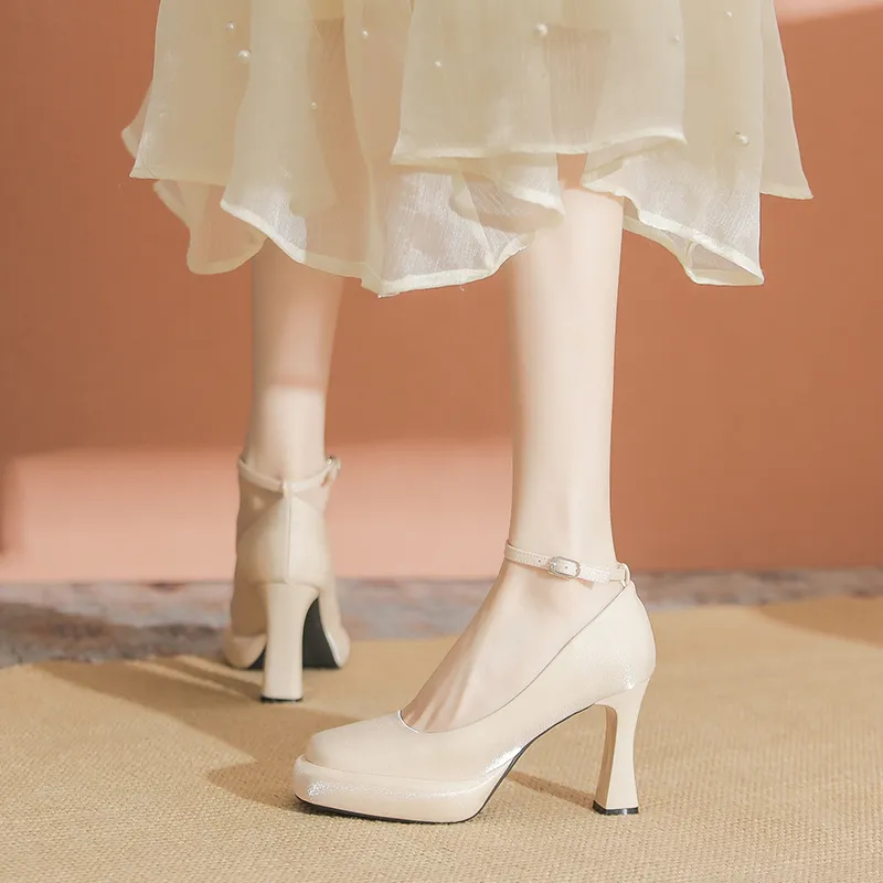 KATHRYN WILSON Chunky Heel High Heels 9cm Women's-5