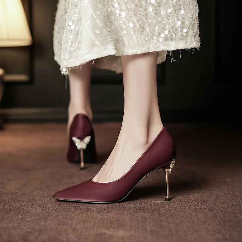 KATHRYN WILSON Slim Heel High Heels 8.5cm Women's-14