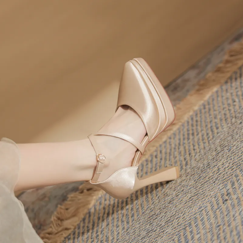 KATHRYN WILSON Chunky Heel High Heels 11cm Women's-11