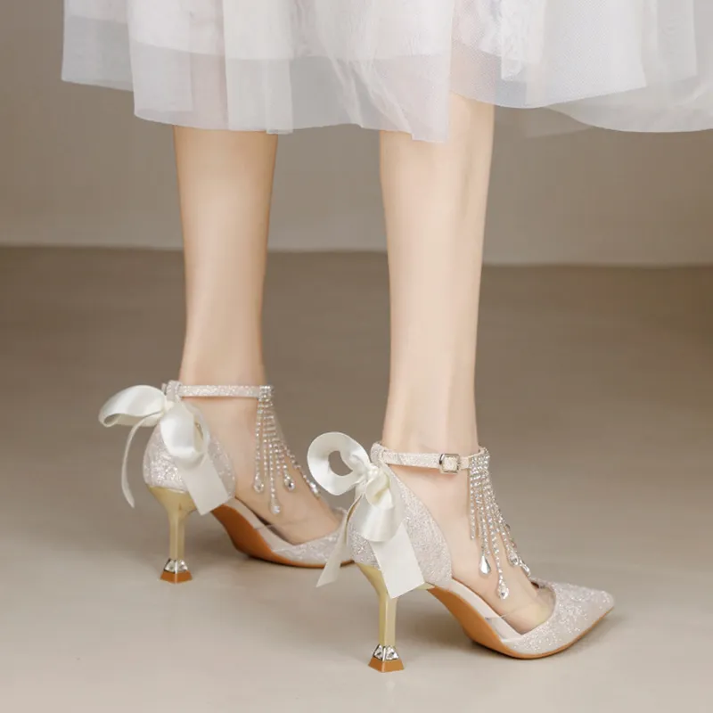 KATHRYN WILSON Slim Heel High Heels 7cm Women's Champagne-6