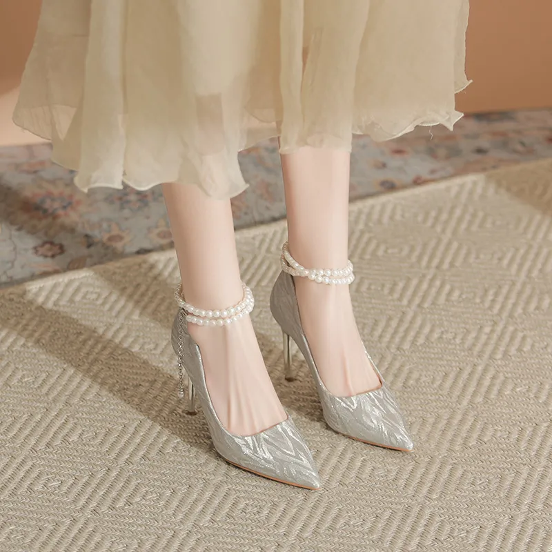KATHRYN WILSON Slim Heel High Heels Women's Silver-21