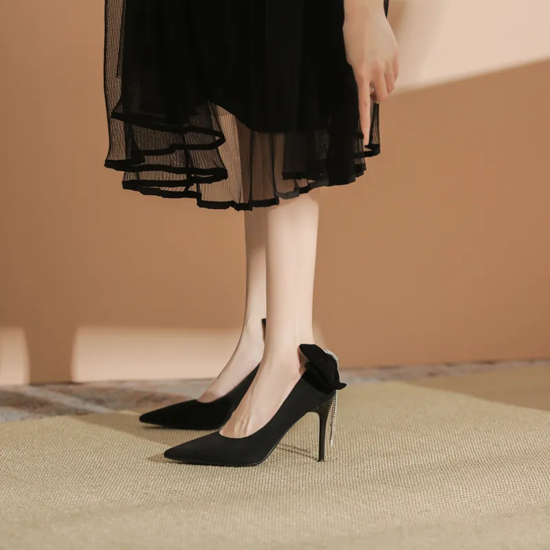 KATHRYN WILSON Slim Heel High Heels 9.5CM Women's Black-4