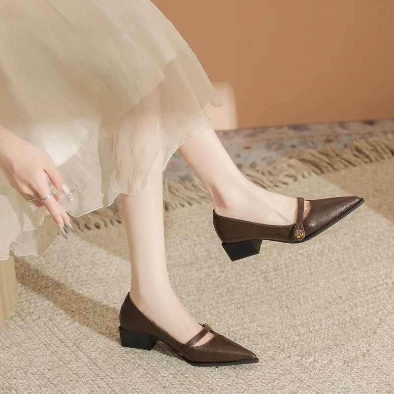 KATHRYN WILSON Chunky Heel High Heels 4cm Women's-6