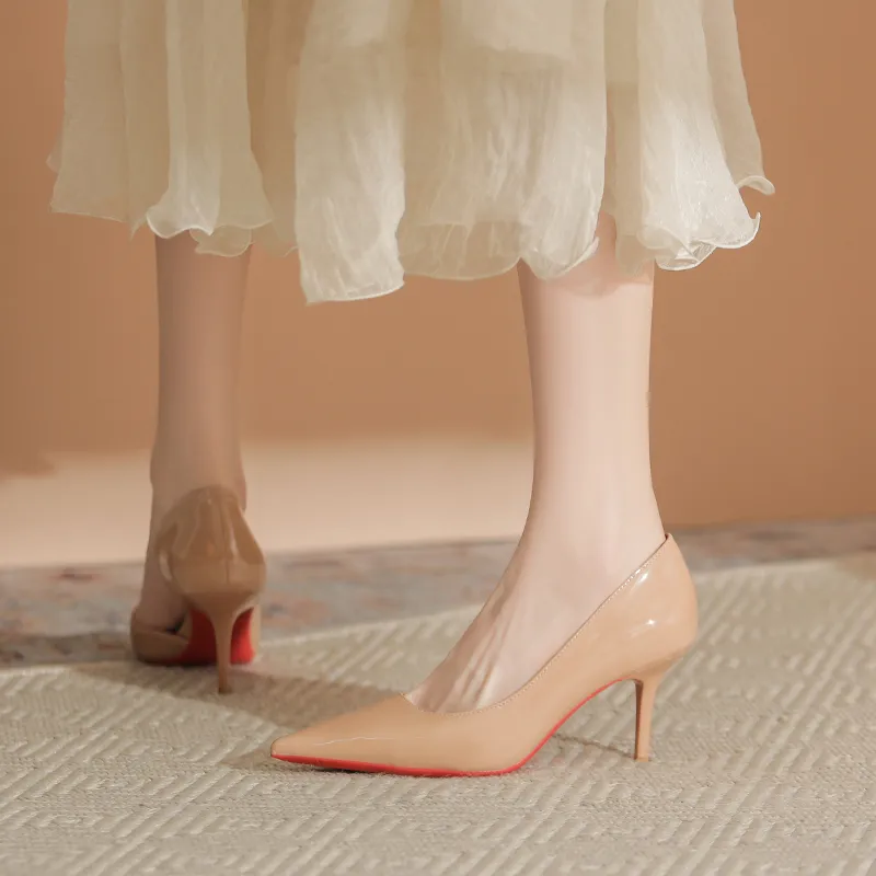 KATHRYN WILSON Slim Heel High Heels 7cm Women's Nude-5