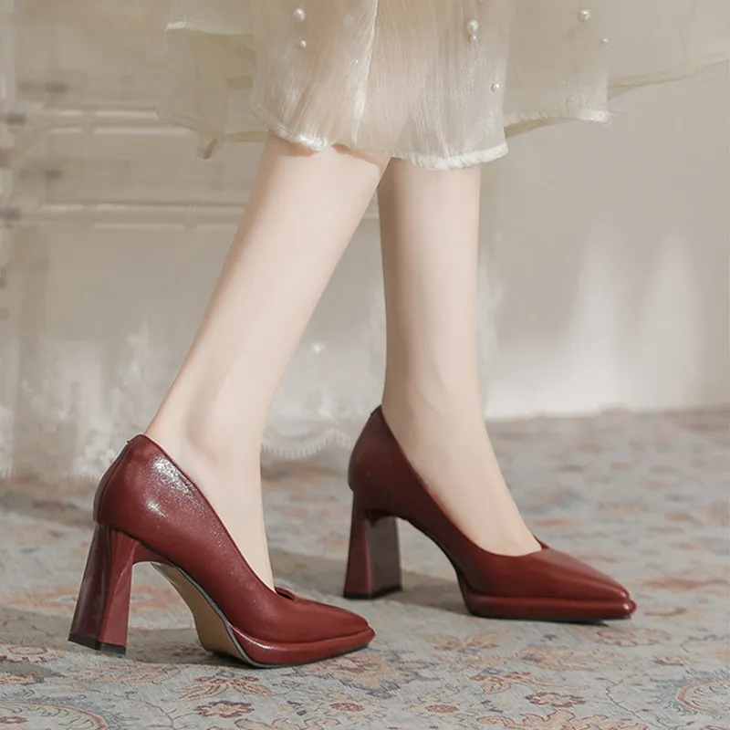 KATHRYN WILSON Chunky Heel High Heels 7cm Women's-12