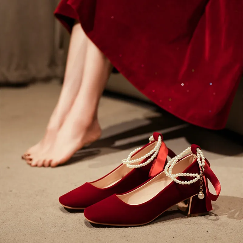 KATHRYN WILSON High Heels 5cm Women's Burgundy-5