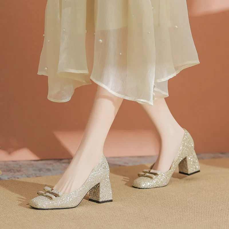 KATHRYN WILSON Chunky Heel High Heels Women's-9