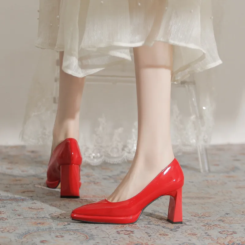 KATHRYN WILSON Chunky Heel High Heels Women's-7