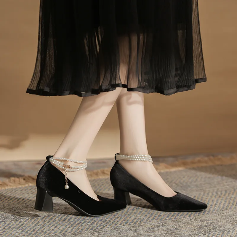 KATHRYN WILSON Chunky Heel High Heels Women's-9