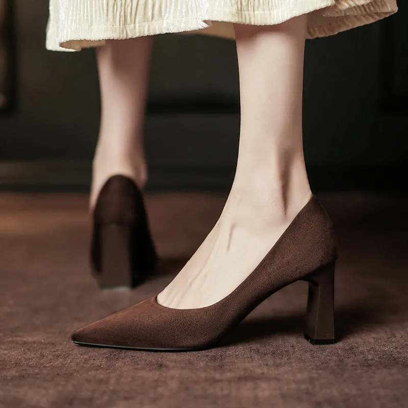 KATHRYN WILSON Chunky Heel High Heels 7.5cm Women's-8
