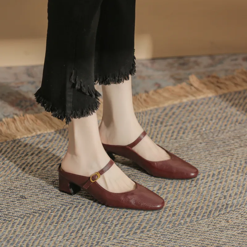 KATHRYN WILSON Rubber Sole Closed Toe Slippers Women's-4