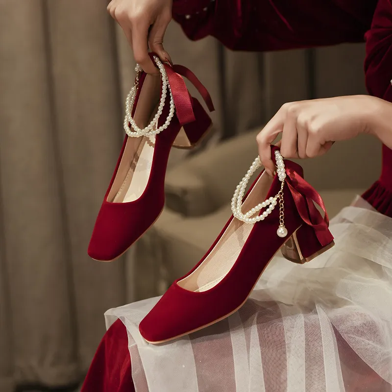 KATHRYN WILSON High Heels 5cm Women's Burgundy-6