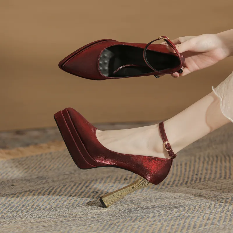 KATHRYN WILSON Chunky Heel High Heels 11.5cm Women's-11