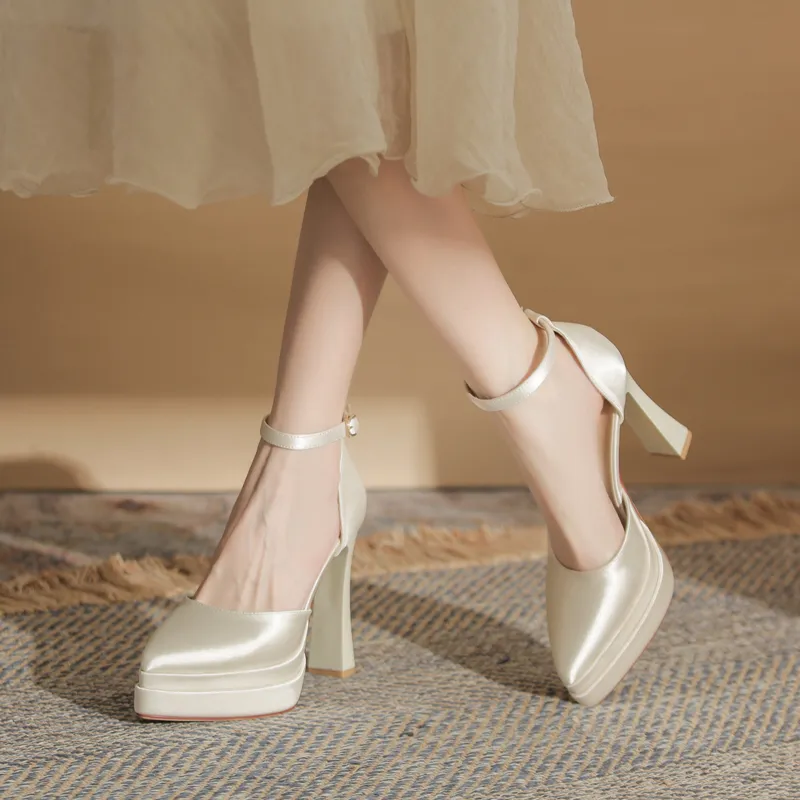 KATHRYN WILSON Chunky Heel High Heels 11cm Women's-3