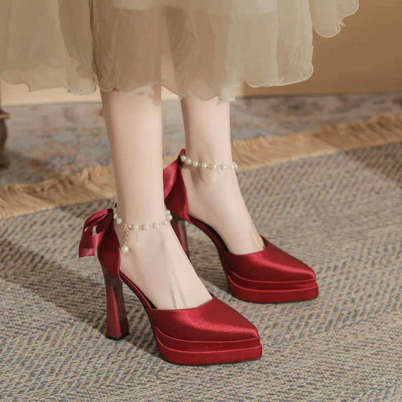KATHRYN WILSON Chunky Heel High Heels 11cm Women's-13