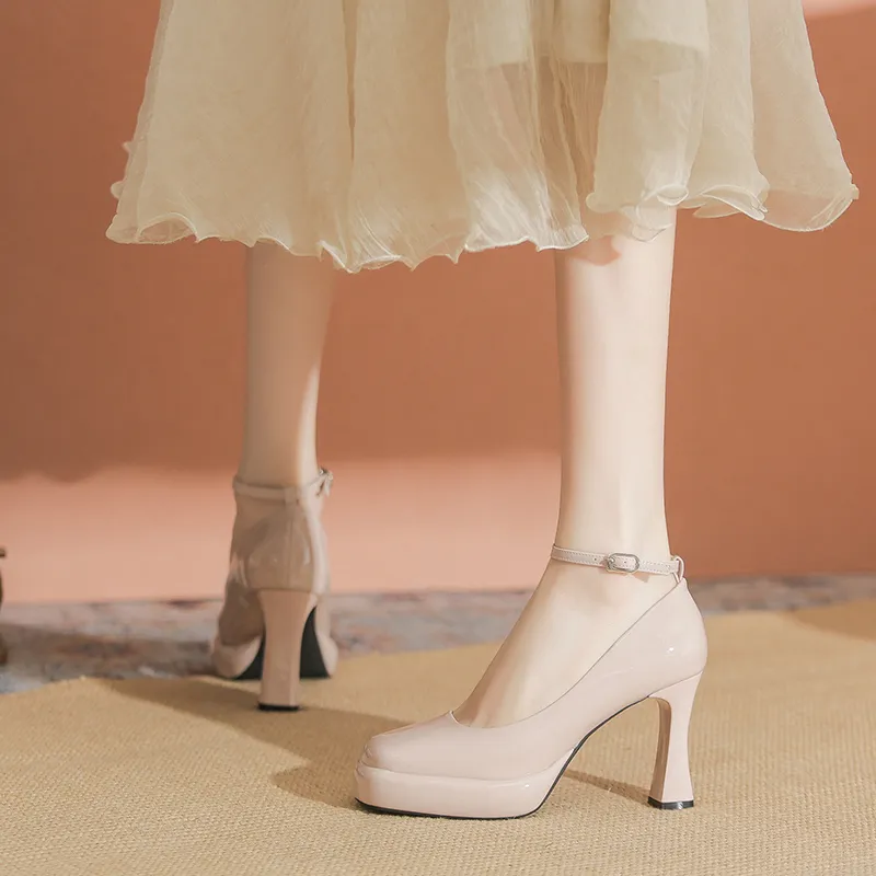 KATHRYN WILSON Spool Heel High Heels 9cm Women's-12