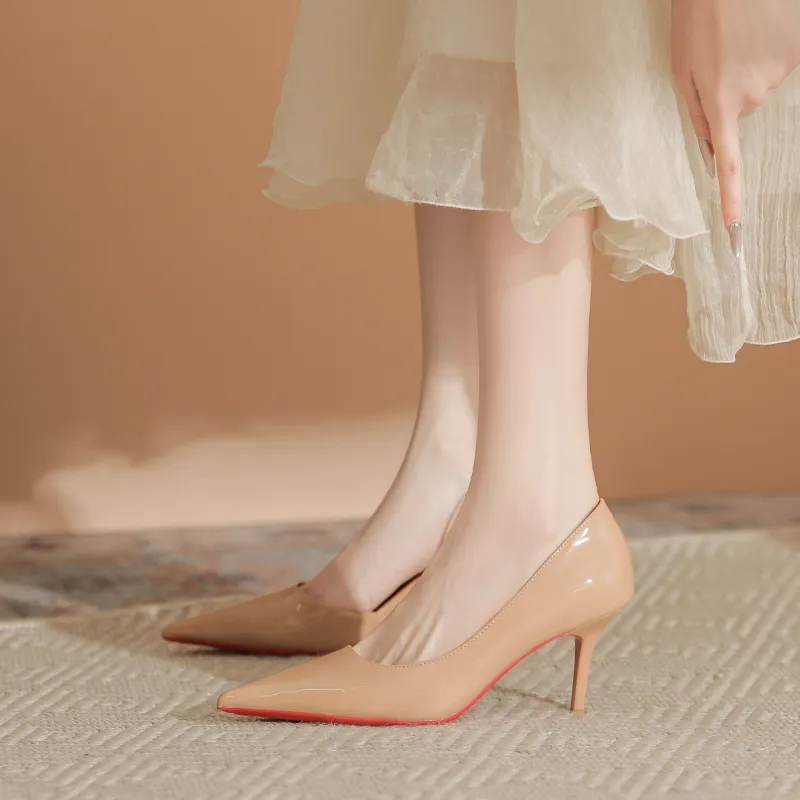 KATHRYN WILSON Slim Heel High Heels 7cm Women's Nude-4
