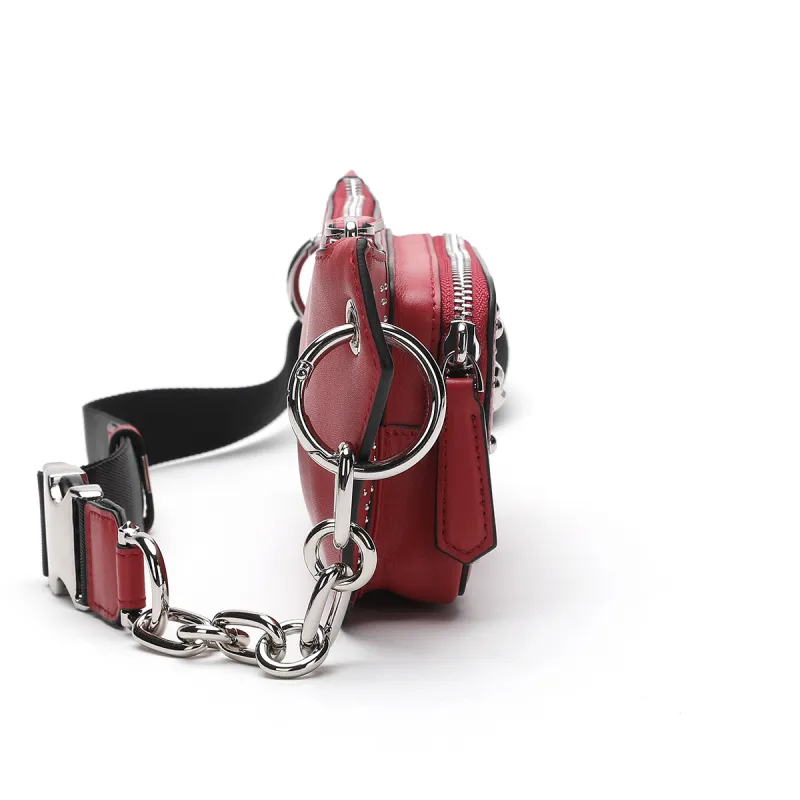 Miguel Vieira Cow Leather Crossbody Bag Small Size Women's Blue/Red/White-9