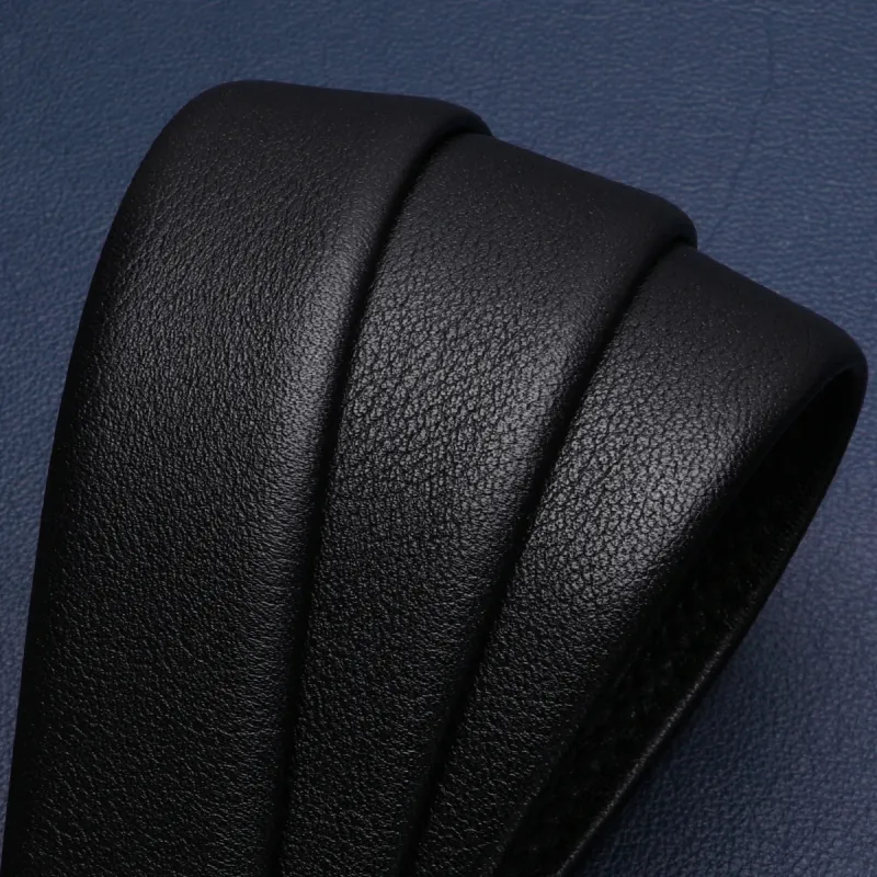 Satchi Cow Leather Belt Men's Black 3.4cm-6