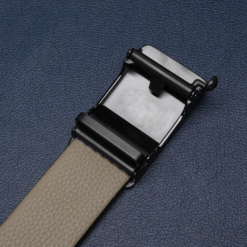 Satchi Cow Leather Belts Men's Black/Khaki Width 3.4cm-5