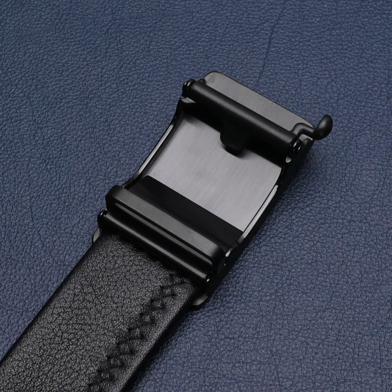 Satchi Cow Leather Belt Men's Black 3.4cm-5