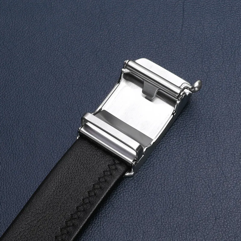 Satchi Cow Leather Belts Men's Black 3.4cm-5