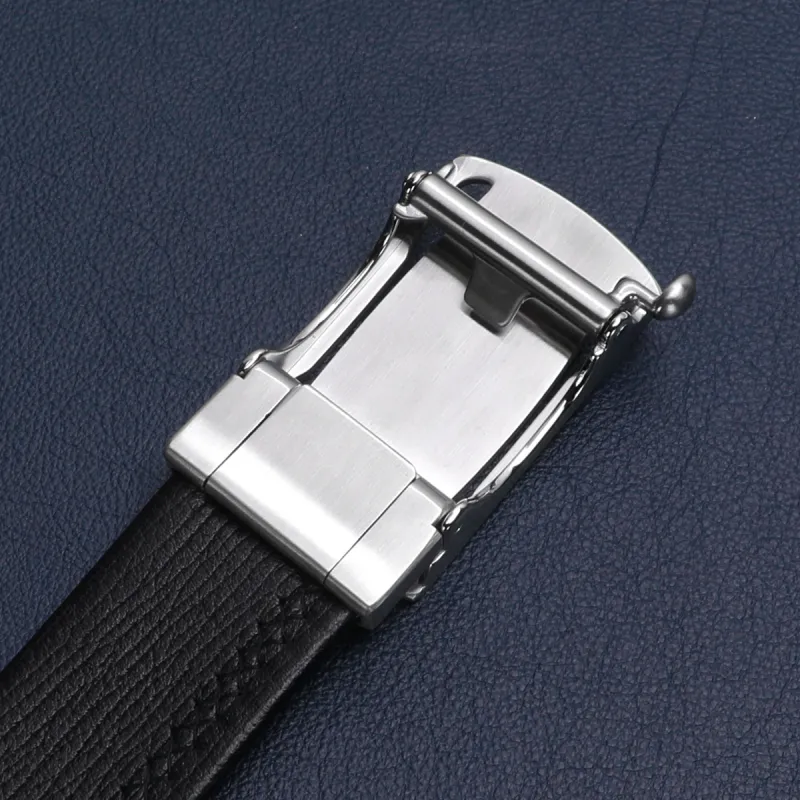 Satchi Cow Leather Belts Men's Black 3.4cm-5